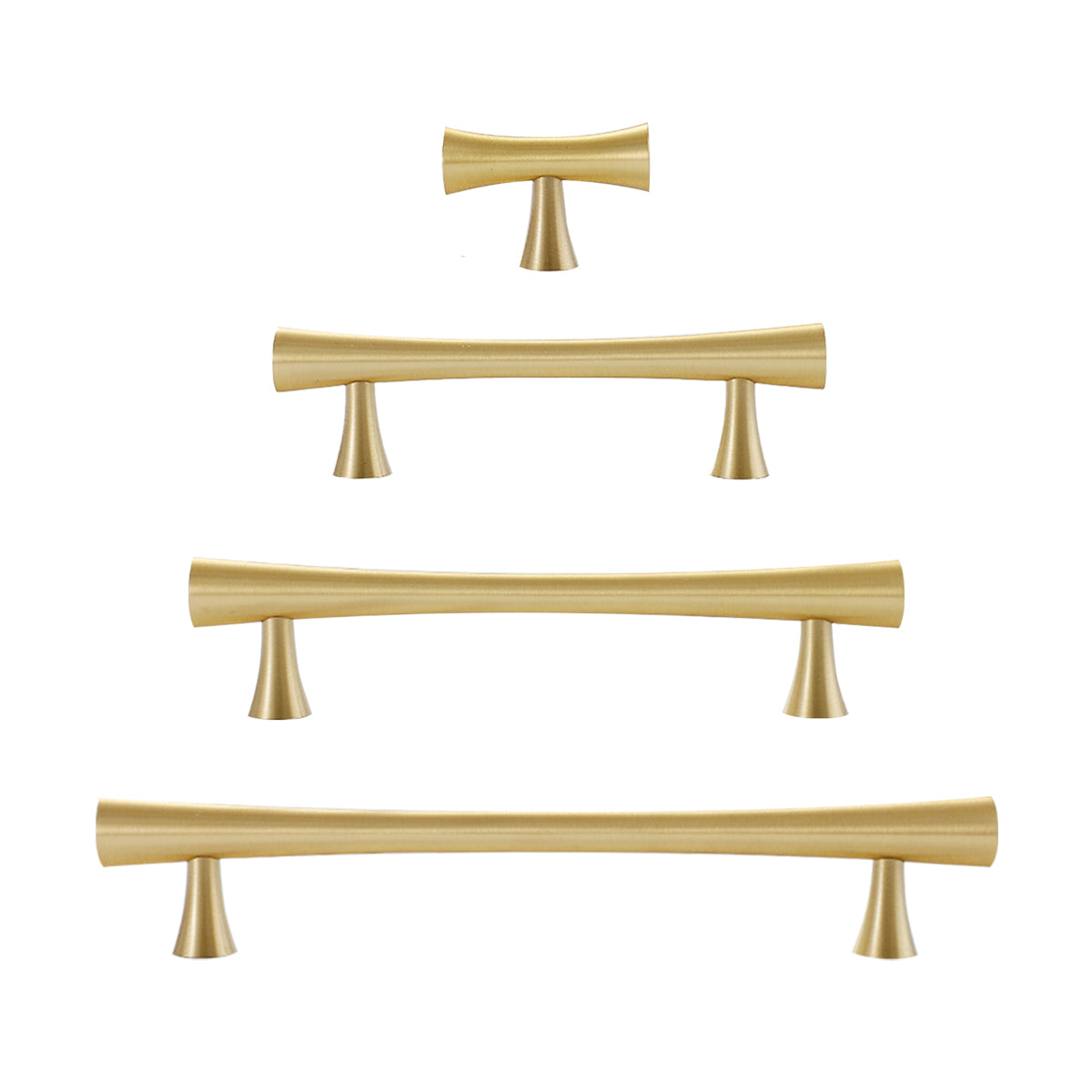 Modern Style Brass Cupboard & Cabinet Door Pull Handle 96-160mm