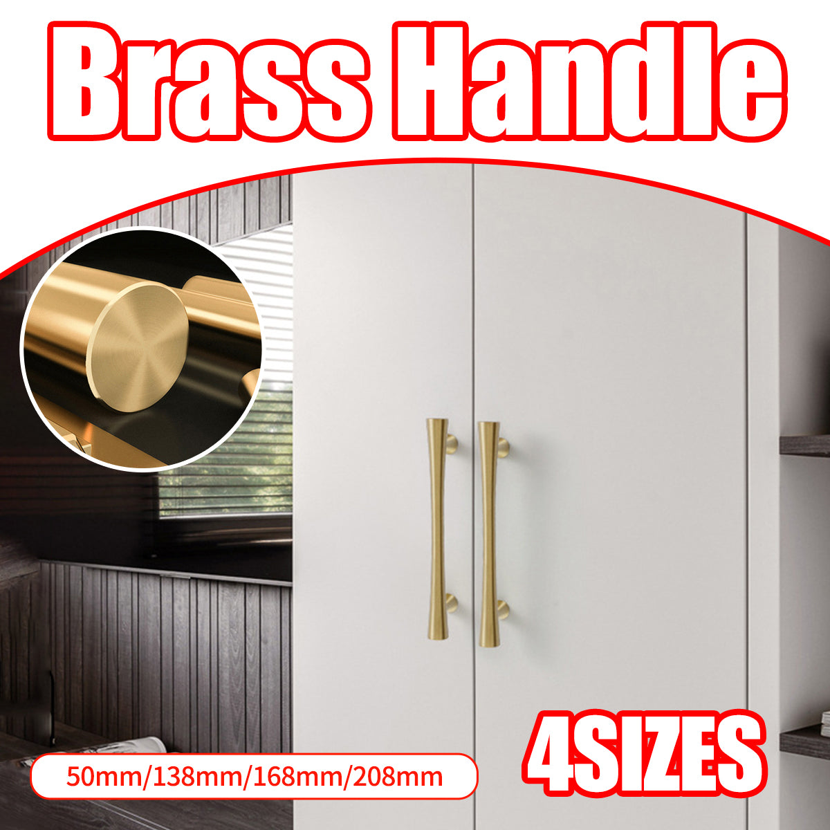 Brass Cabinet Handle with Sleek Modern Design