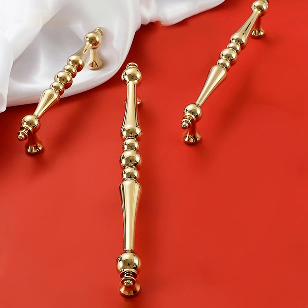 Gold Solid Brass Cabinet Door Pull Handle 96-160mm