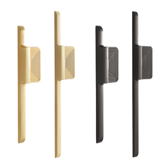 Modern Cabinet Handle Solid Alloy in Gold or Black