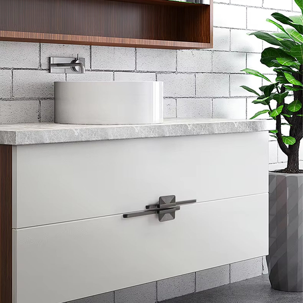 Grey Zinc Alloy Cupboard & Cabinet Door Pull Handle 199mm/309mm