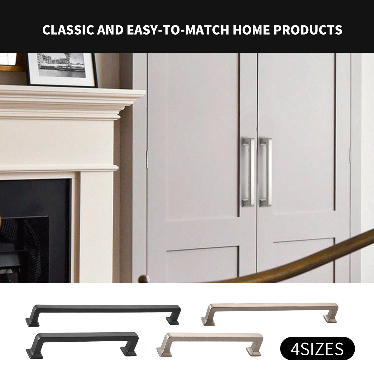 Zinc Alloy Cabinet Handle with Electroplated Finish