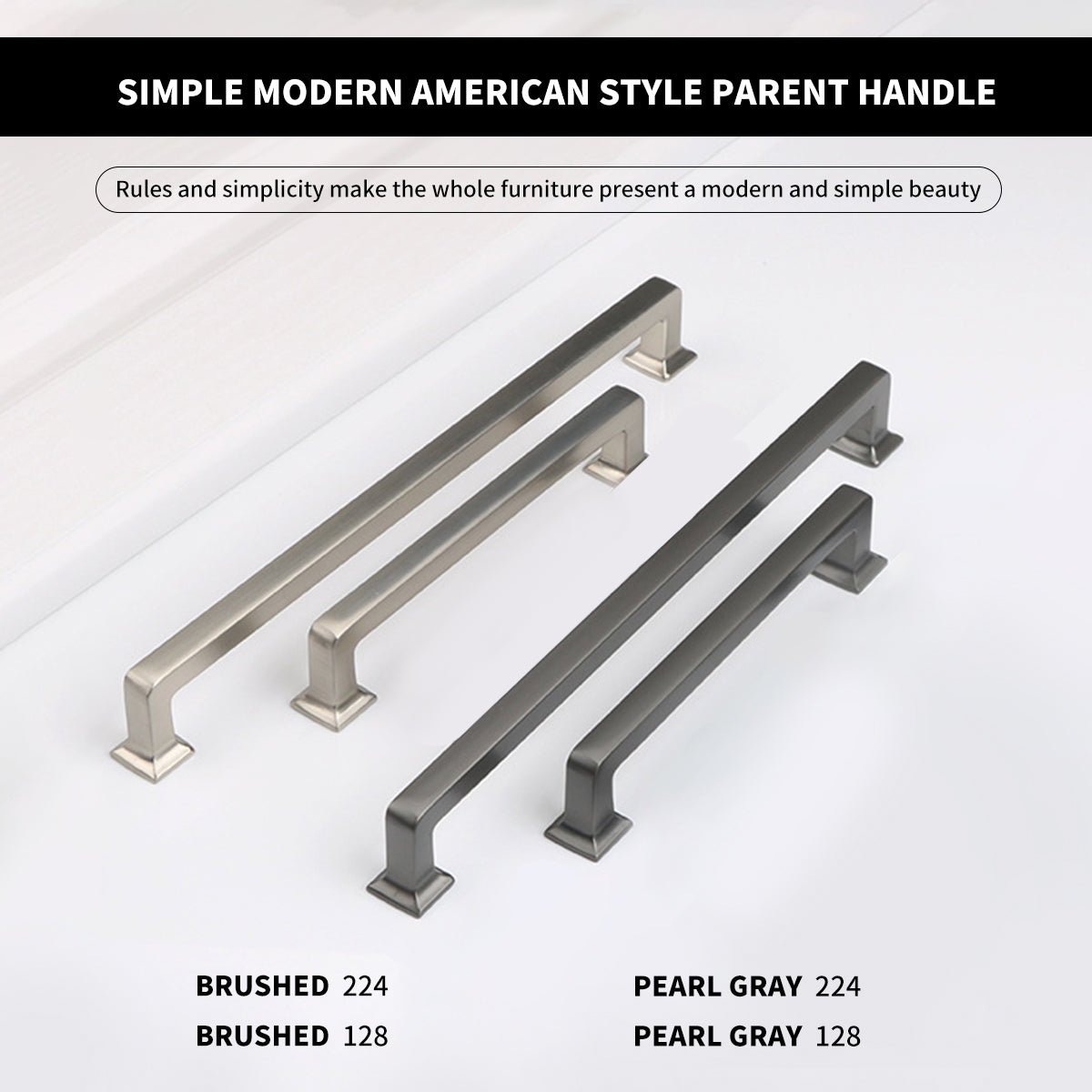 Zinc Alloy Cabinet Handle with Electroplated Finish