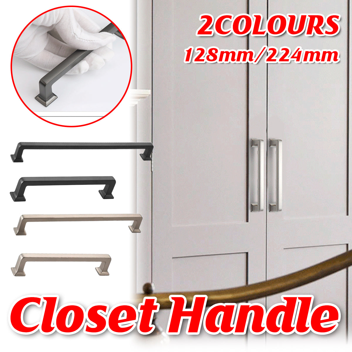 Zinc Alloy Cabinet Handle with Electroplated Finish