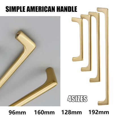 Solid Brass Cabinet Handle with Brushed Brass Finish