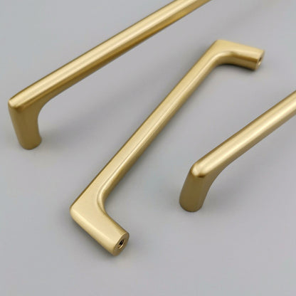 Solid Brass Cabinet Handle with Brushed Brass Finish