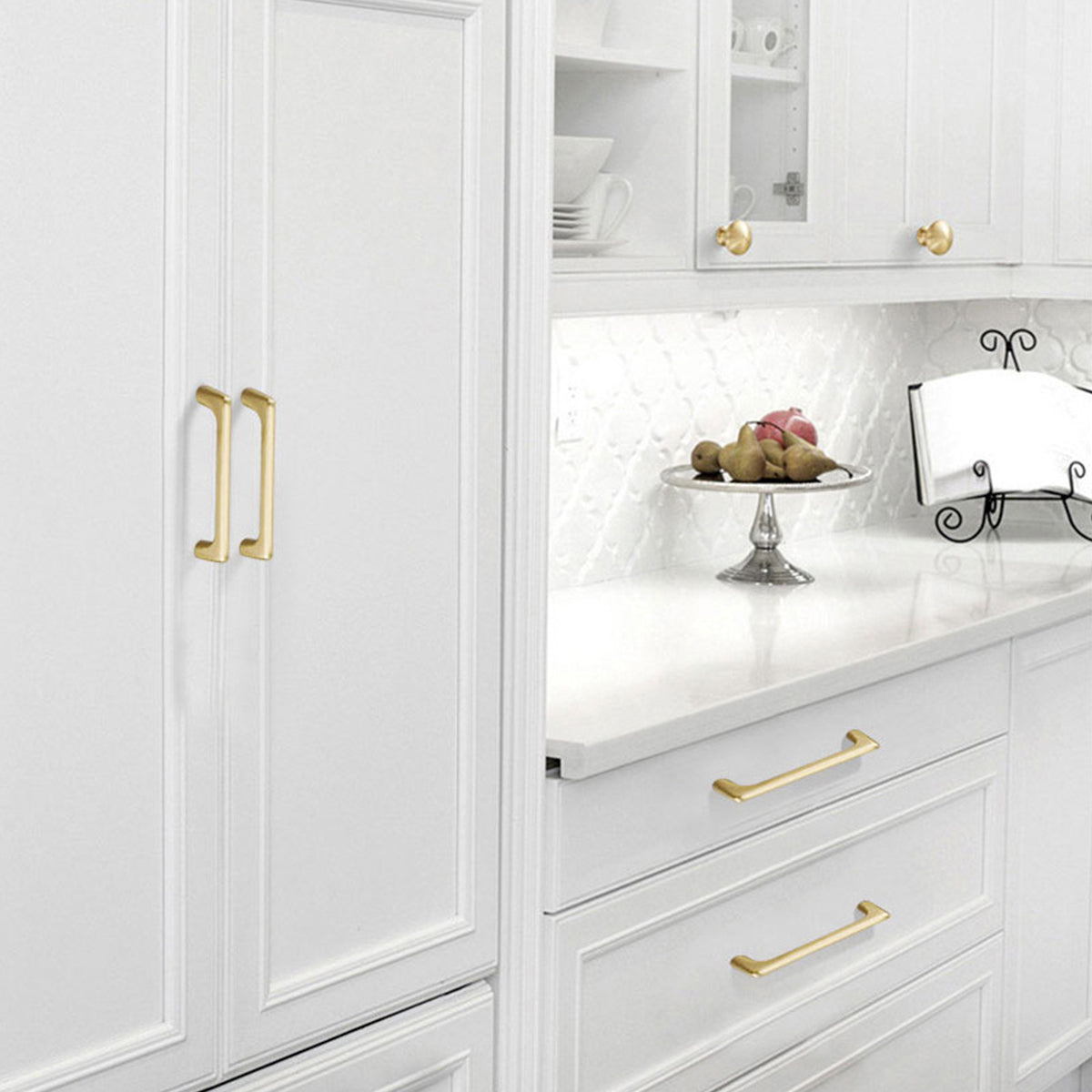 Solid Brass Cabinet Handle with Brushed Brass Finish