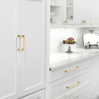 Solid Brass Cabinet Handle with Brushed Brass Finish