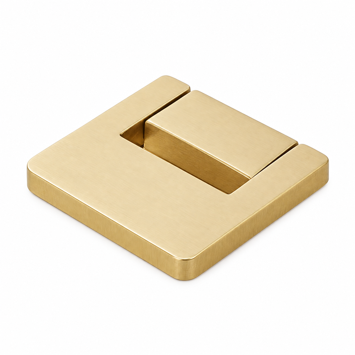 Electroplated Brass Cupboard Cabinet Door Square Foldable Knob