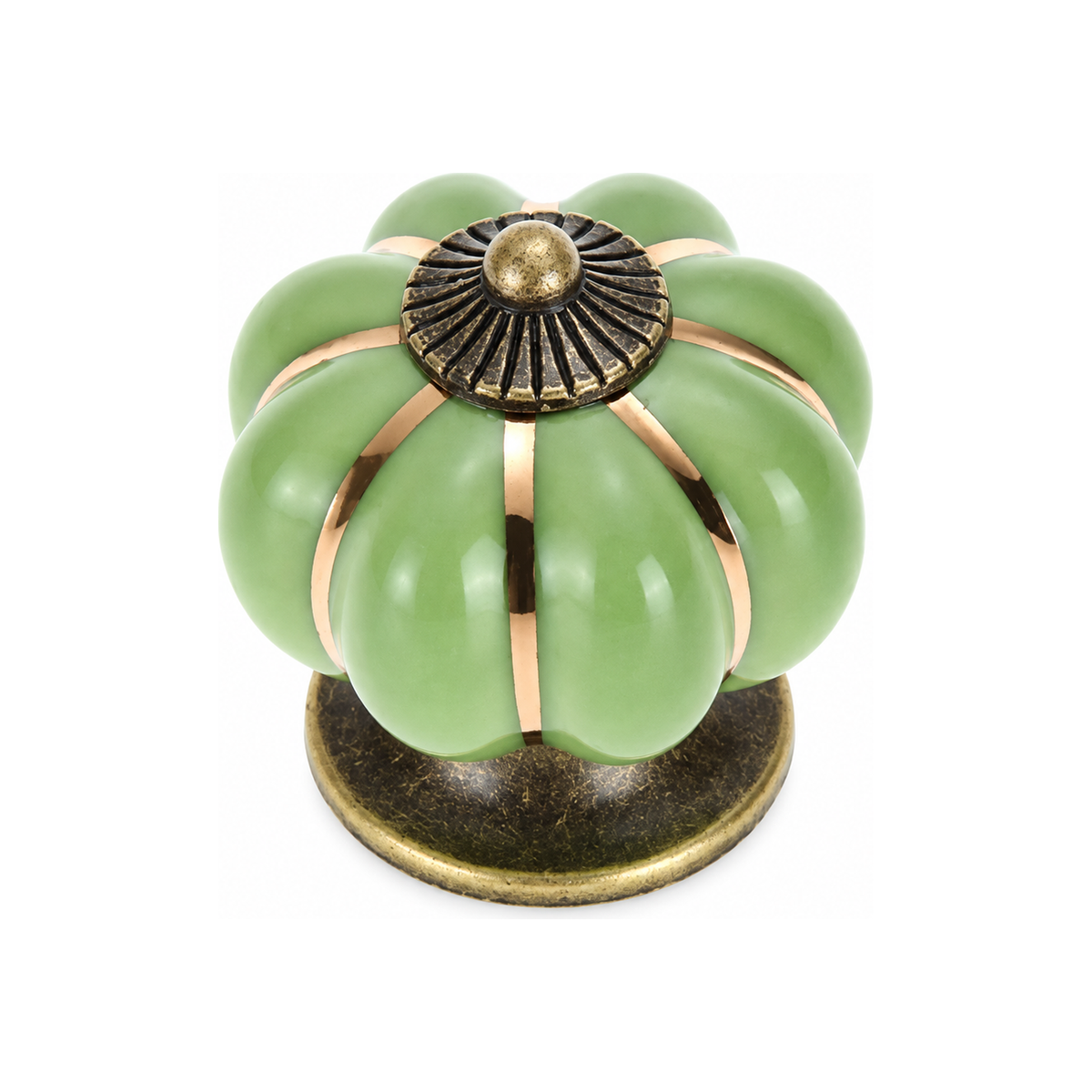Vintage Ceramic Cabinet Pumpkin Knob - view 10