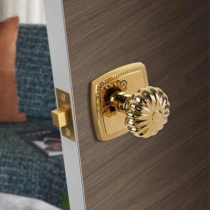 Pumpkin Brass Interior Door Lock with Silent Ring Design
