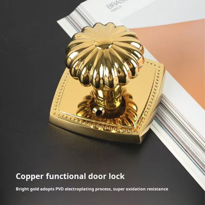 Pumpkin Brass Interior Door Lock with Silent Ring Design