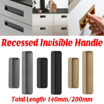 Recessed Cabinet Handle for Sliding Doors 3 Colours