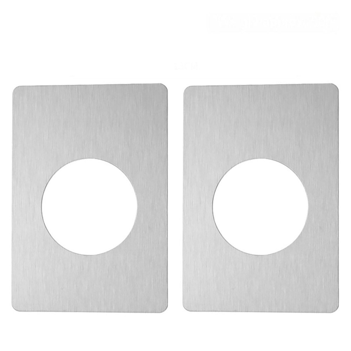 Silver Brushed Stainless Steel Spherical Lock Repair Plates