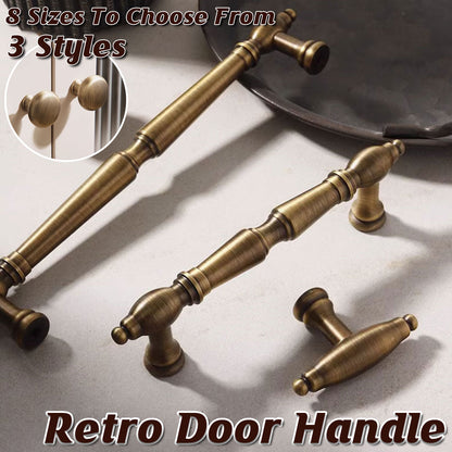 Vintage Cabinet Handle in Antique Brass for Cabinets