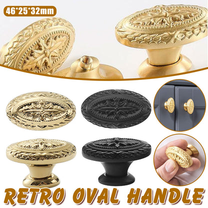 Oval Vintage Drawer Pull with Electroplated Finish
