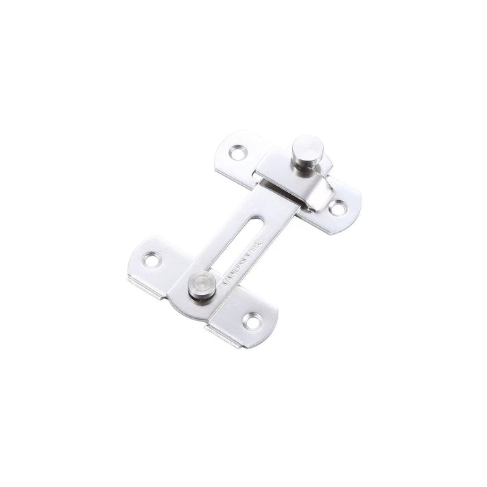 Stainless Steel 90 Degree Sliding Door Safety Latch Set - Silver
