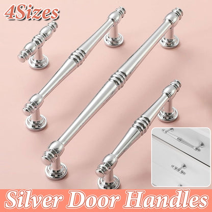 Silver Alloy Cabinet Handle with Polished Finish