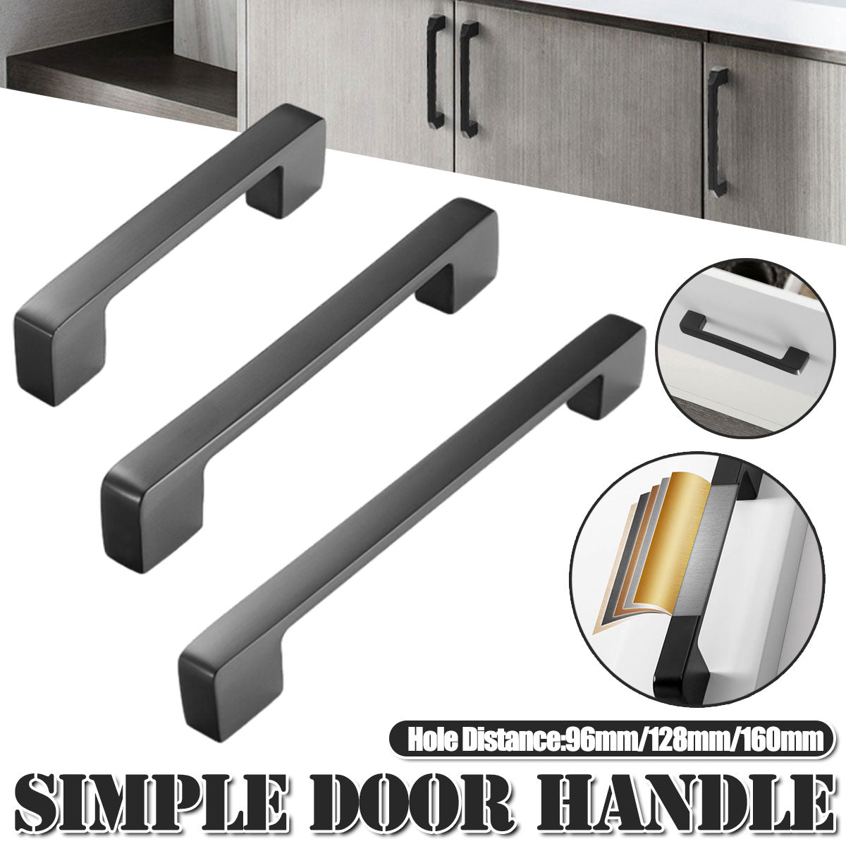 Dark Grey Wardrobe Handle with Matte Finish