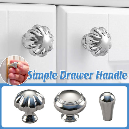 Bright Silver Copper Cabinet Knob Single-Hole