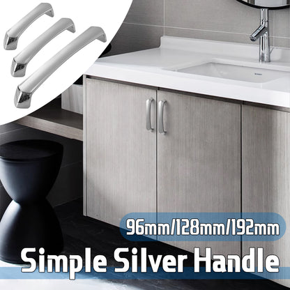 Silver Cabinet Handle with Polished Finish