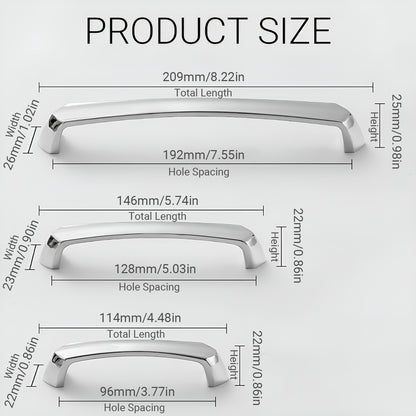 Silver Cabinet Handle with Polished Finish