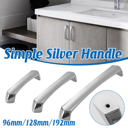 Silver Cabinet Handle with Polished Finish