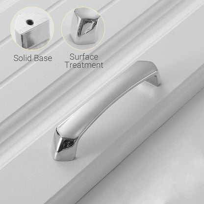 Silver Cabinet Handle with Polished Finish