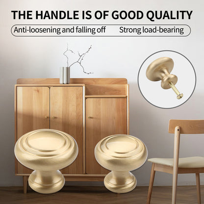 Solid Brass Cabinet Knob with Single-Hole Mount