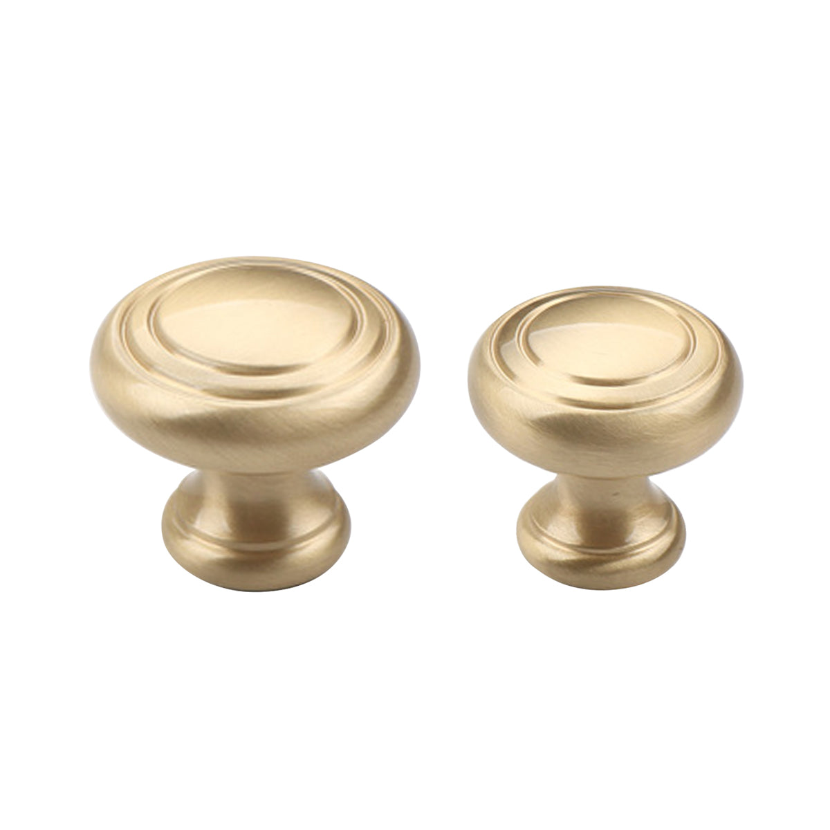 Solid Brass Cabinet Knob with Single-Hole Mount