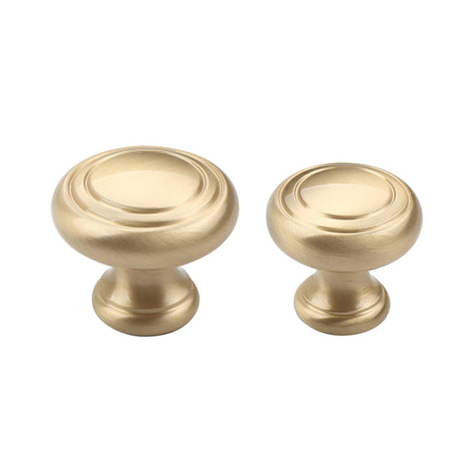Solid Brass Cabinet Knob with Single-Hole Mount