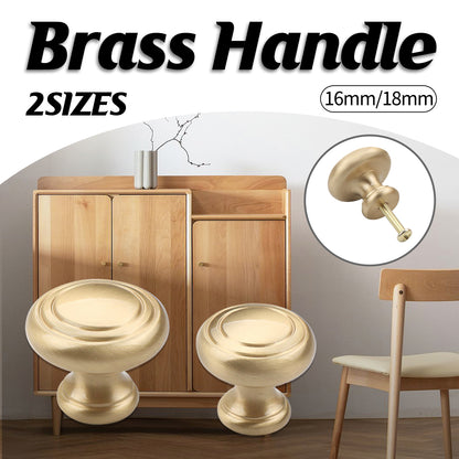 Solid Brass Cabinet Knob with Single-Hole Mount