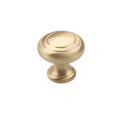 Solid Brass Cabinet Knob with Single-Hole Mount