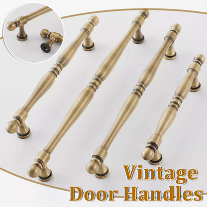 Solid Copper Cabinet Handle in Vintage Brushed Finish