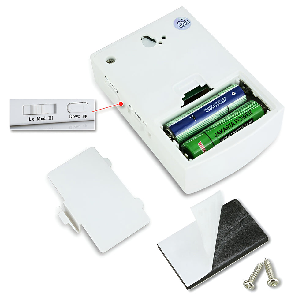 White Digital Wireless Doorbell Set With 2 Receivers