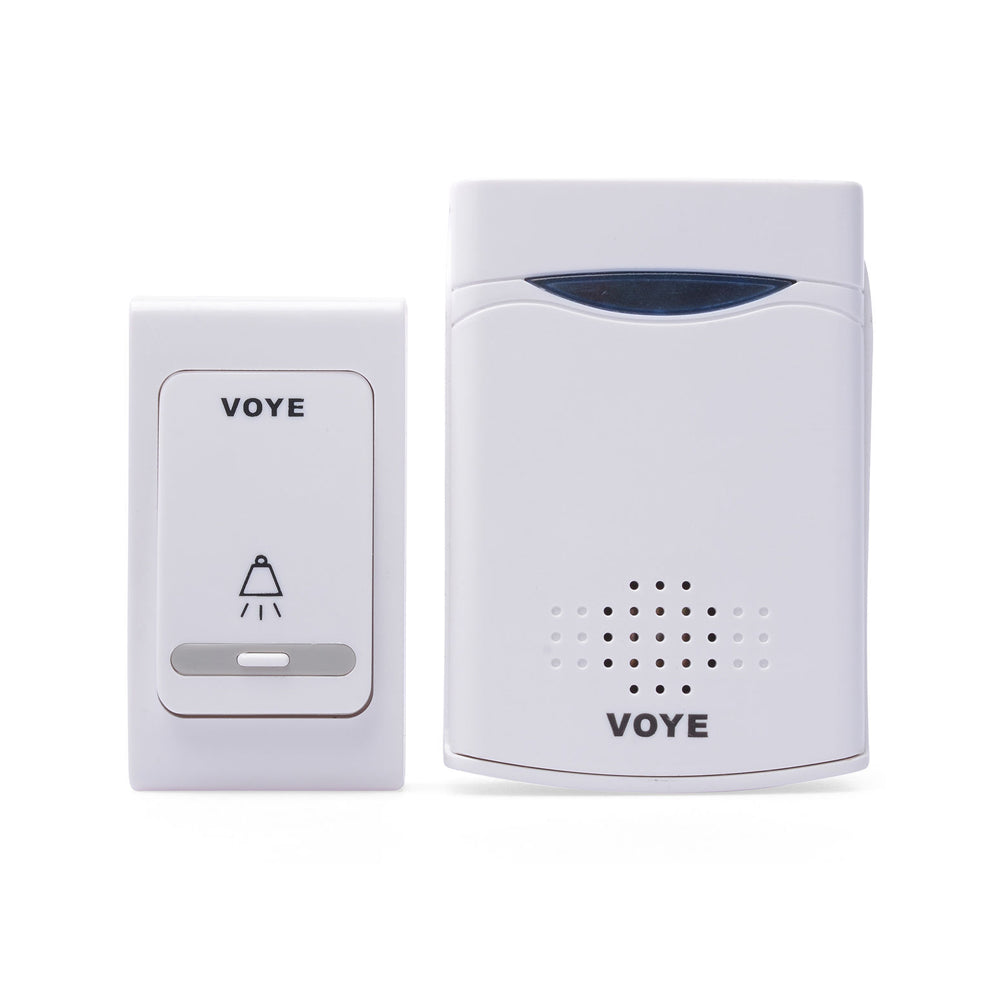 White Digital Wireless Doorbell Set With 2 Receivers