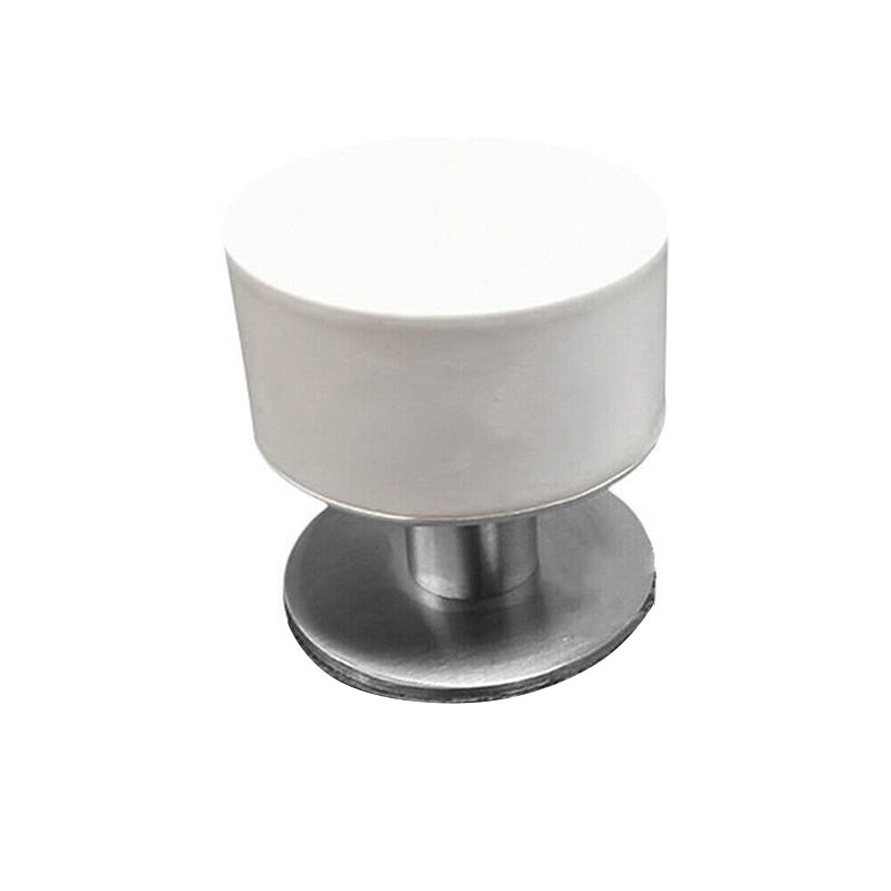 White Self-Adhesive Stainless Steel Rubber Door Stopper