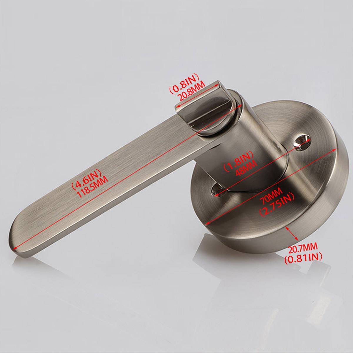 Black and Silver Interior Zinc Alloy Spherical Door Lock with Flat Handle