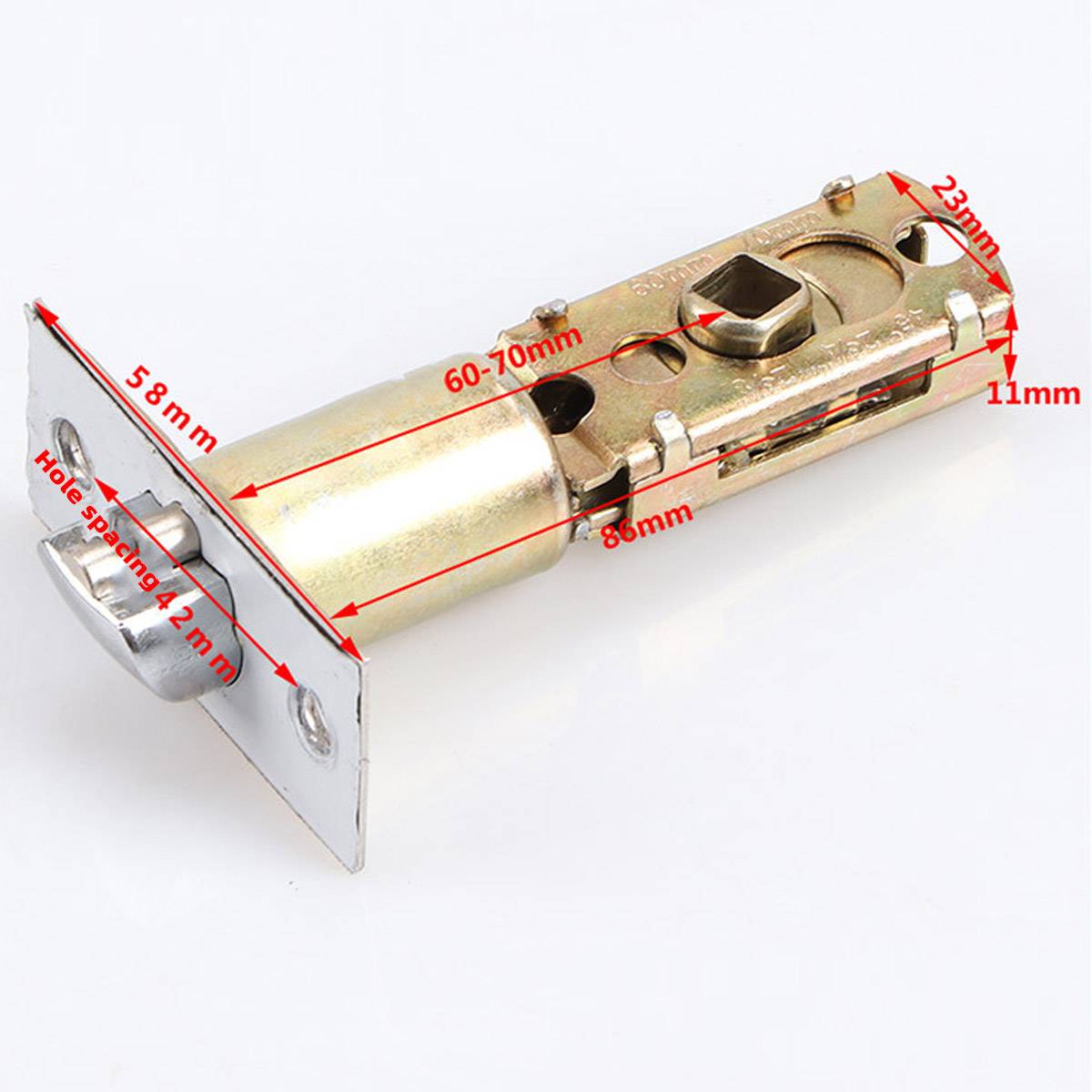 Black and Silver Interior Zinc Alloy Spherical Door Lock with Flat Handle