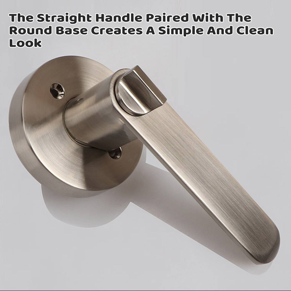 Black and Silver Interior Zinc Alloy Spherical Door Lock with Flat Handle