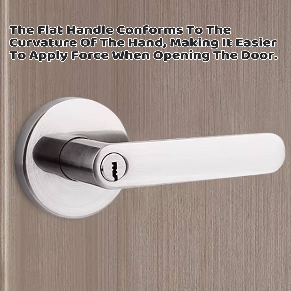 Black and Silver Interior Zinc Alloy Spherical Door Lock with Flat Handle