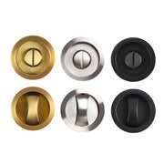 2 Pcs Round Sliding Door Lock with Large Knob