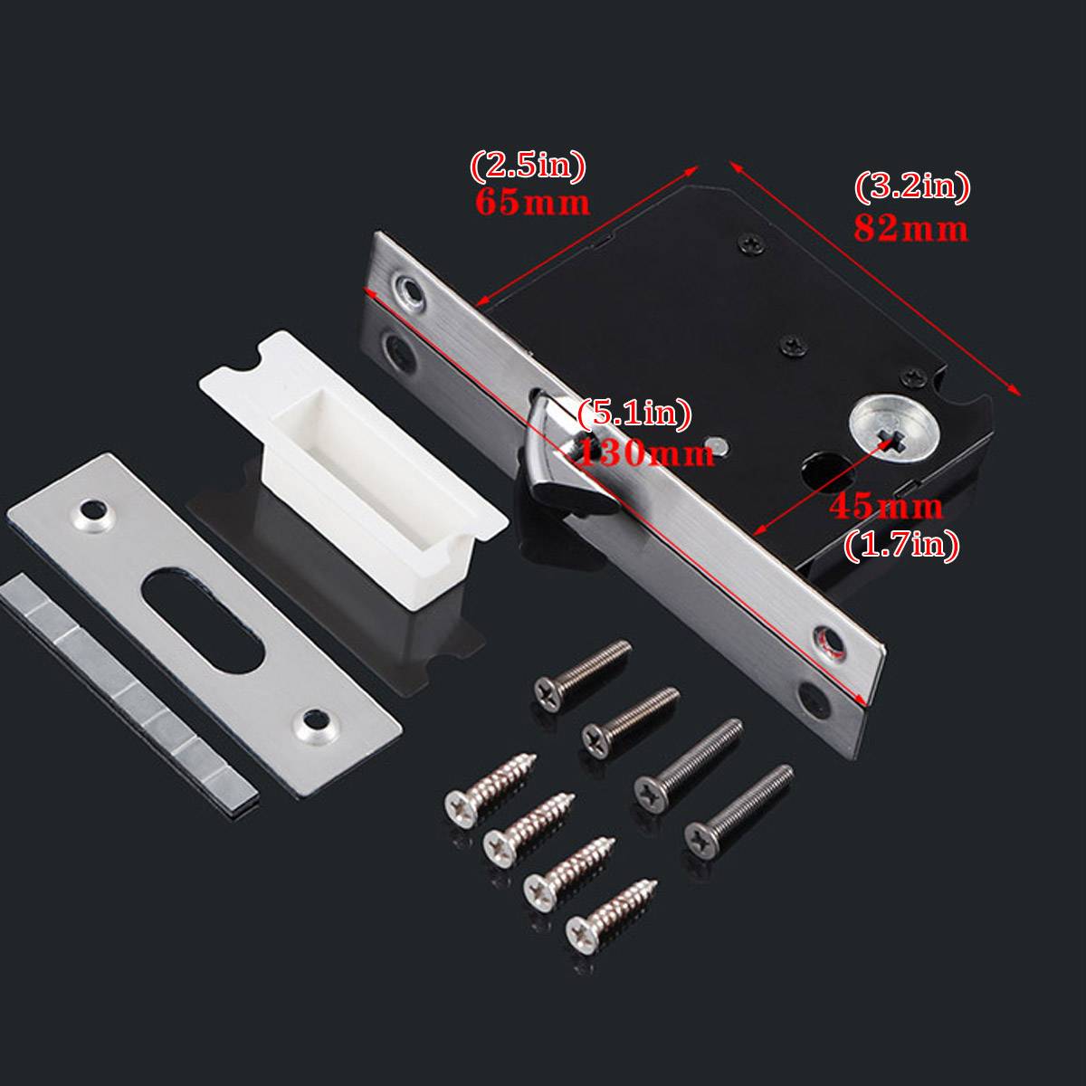 2 Pcs Round Sliding Door Lock with Large Knob