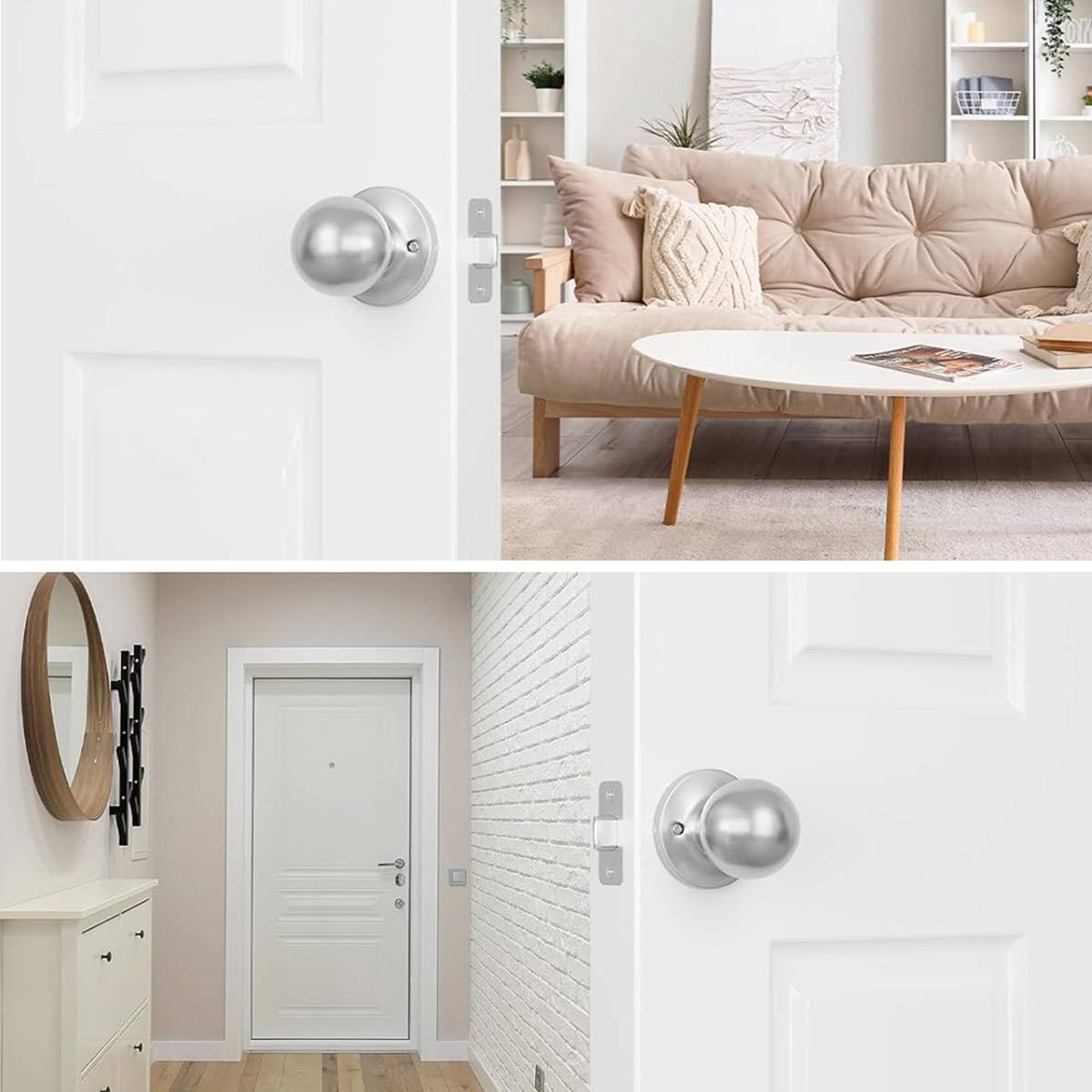 Rust Resistant Stainless Steel Keyless Spherical Door Lock