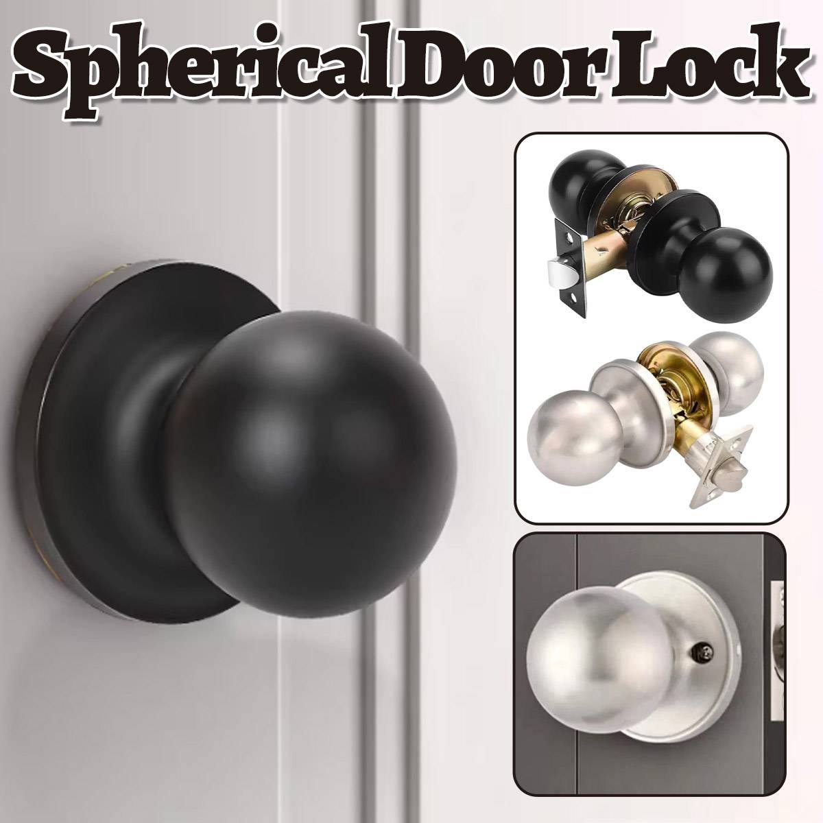 Rust Resistant Stainless Steel Keyless Spherical Door Lock