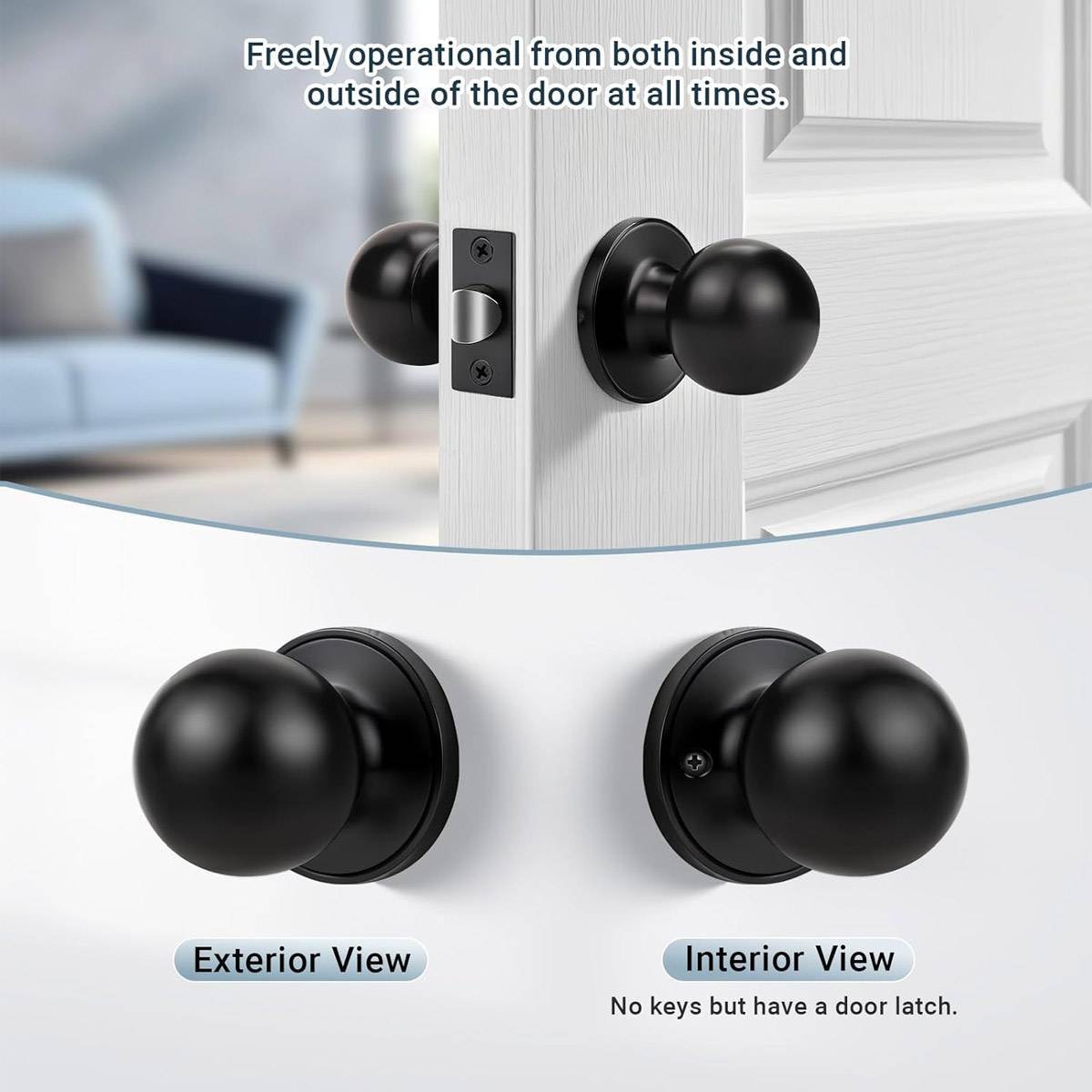 Rust Resistant Stainless Steel Keyless Spherical Door Lock
