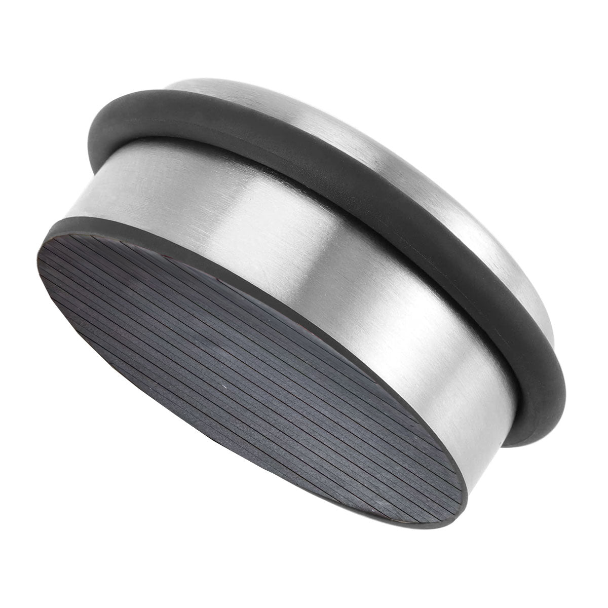 Silver Black Rubber Stainless Steel Door Stopper Non-Slip