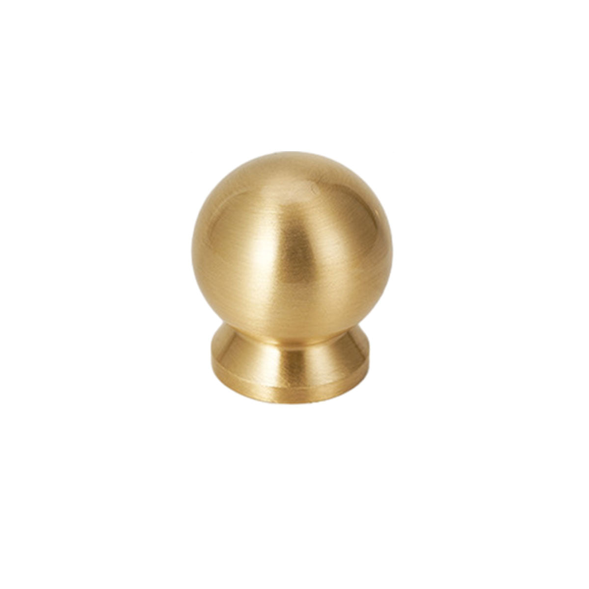 Brushed Brass Cabinet Knob Single Hole - 5 Styles