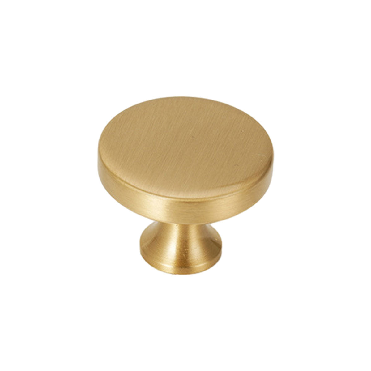 Brushed Brass Cabinet Knob Single Hole - 5 Styles