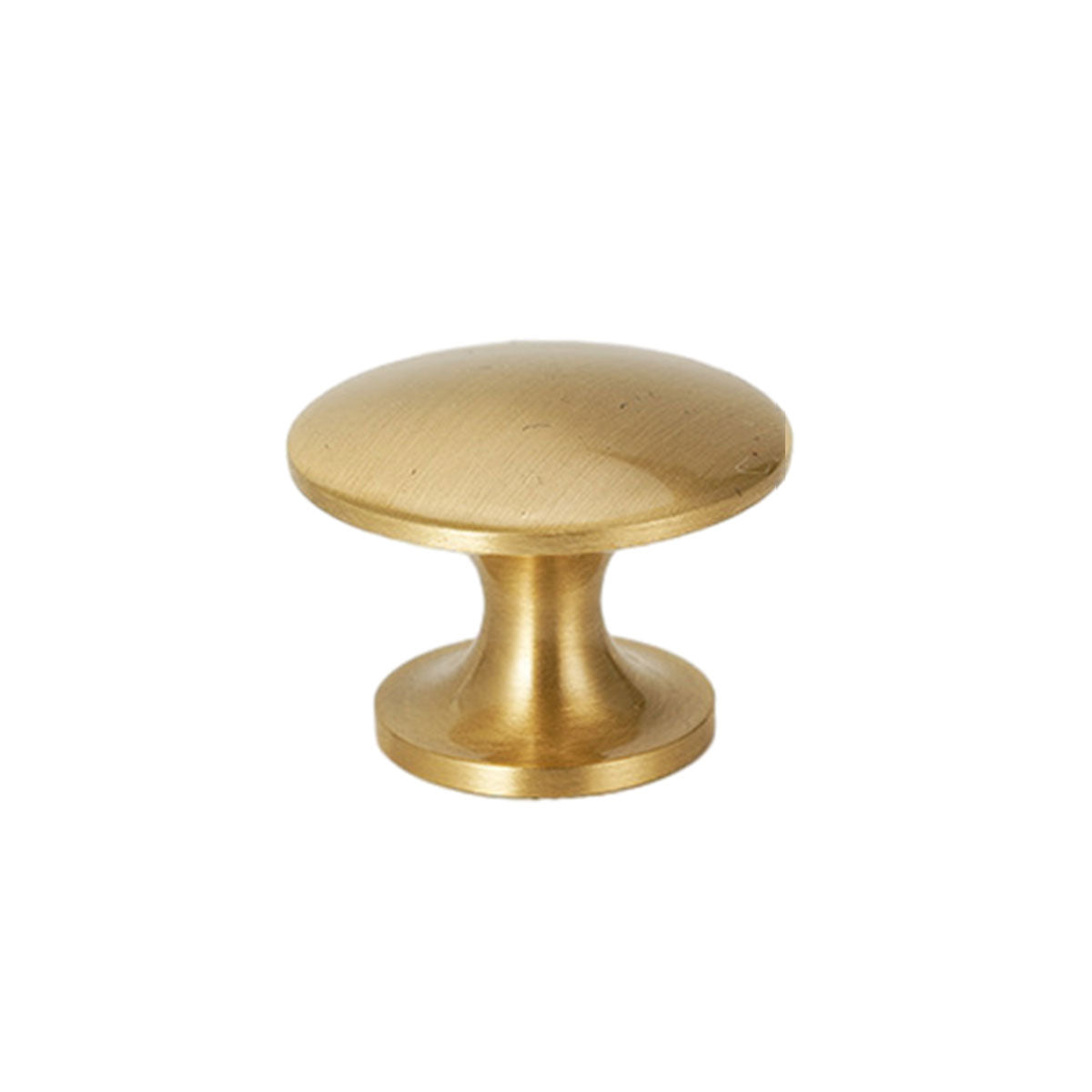 Brushed Brass Cabinet Knob Single Hole - 5 Styles